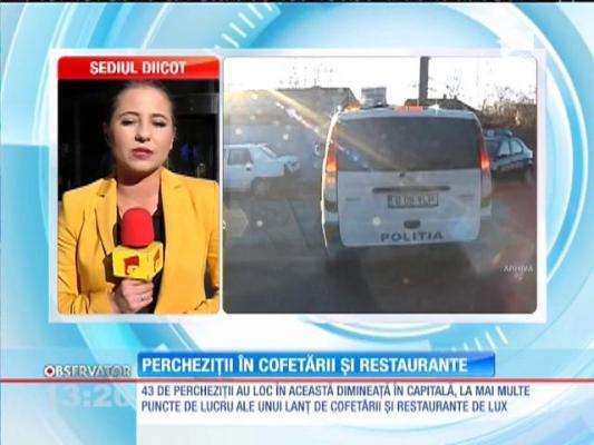 Perchiziţii în cofetăriile şi restaurantele din Capitală