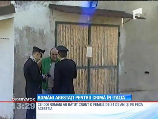 Români arestaţi pentru crimă în Italia. Victima avea 84 de ani