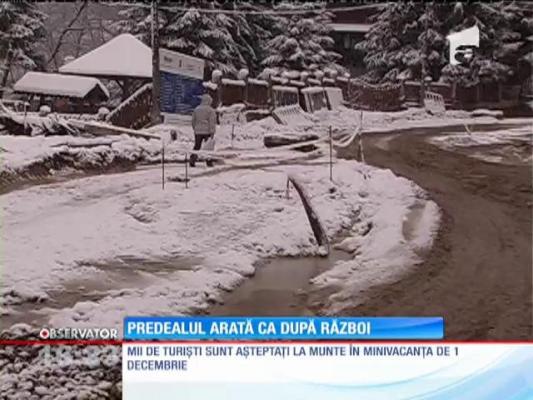 Vine minivacanţa de 1 Decembrie. Drumurile din Predeal arată ca după război