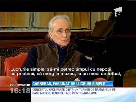 Jose Carreras, ultimul concert în România
