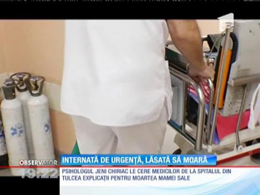 Internată de urgență și lăsată să moară