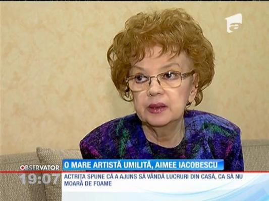 De mai bine de doi ani, actrița Aimee Iacobescu este lăsată de autorități să zacă în sărăcie