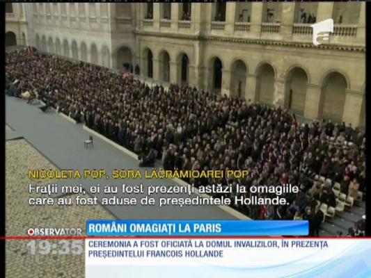 Români morţi în atentale din Franţa, omagiați la Paris