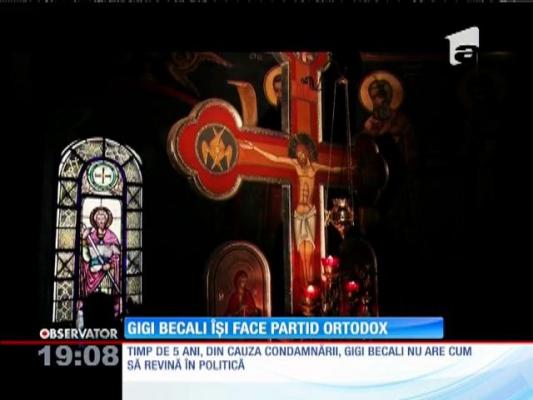 Gigi Becali îşi anunţă reîntoarcerea în politică cu Partidul Familia Ortodoxă