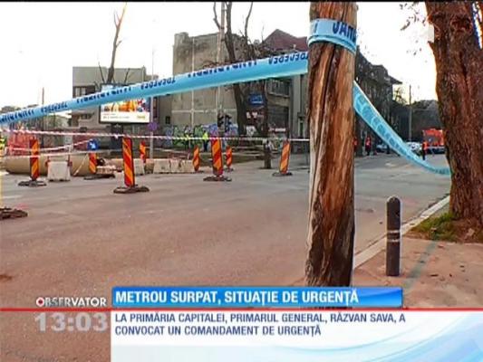 Alertă! 17 oameni evacuaţi după surparea din zona Eroilor din Capitală. Restricţii de circulaţie 30 de zile
