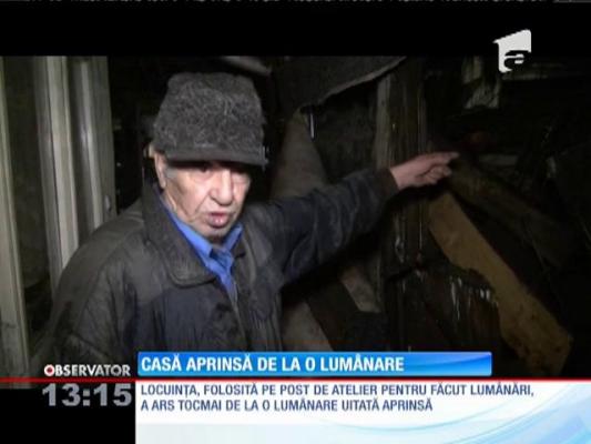 O casă din centrul Brăilei a luat foc de la o lumânare