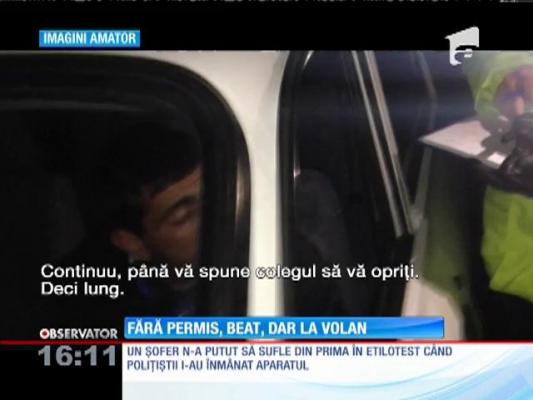 Prins beat şi fără permis la volan