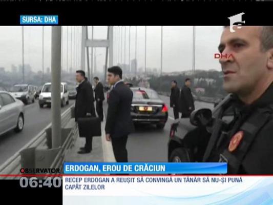 Preşedintele Turciei a oprit coloana oficială pentru a salva un bărbat, care dorea să se arunce de pe un pod