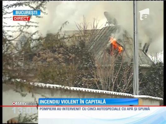 Incendiu de proporții în nordul Capitalei