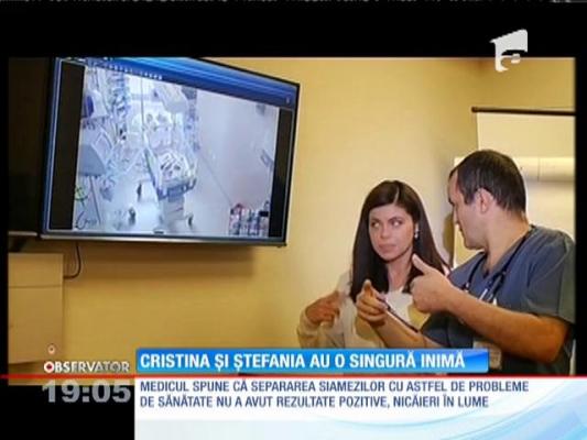 Surorile siameze născute prematur au o singură inimă