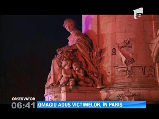 Omagiu adus pentru victimele atentatelor produse în Paris