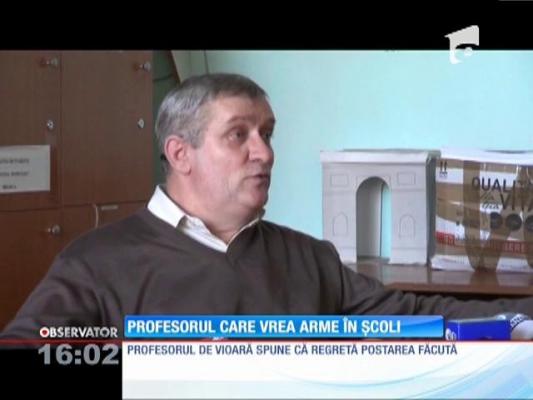 Profesorul care vrea arme în școli