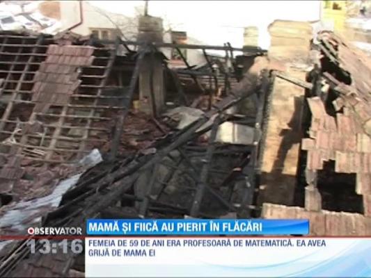 Mamă și fiică au murit în flăcări