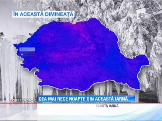 A fost cea mai geroasă noapte din această iarnă