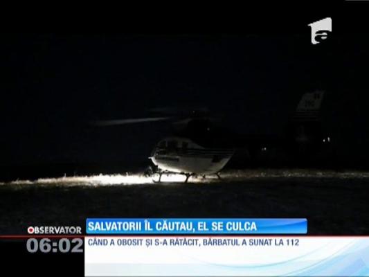 Cetăţean turmentat căutat de salvatorii dintr-un judeţ întreg. Autorităţile încercau să-l găsească cu elicopterul, el se culca