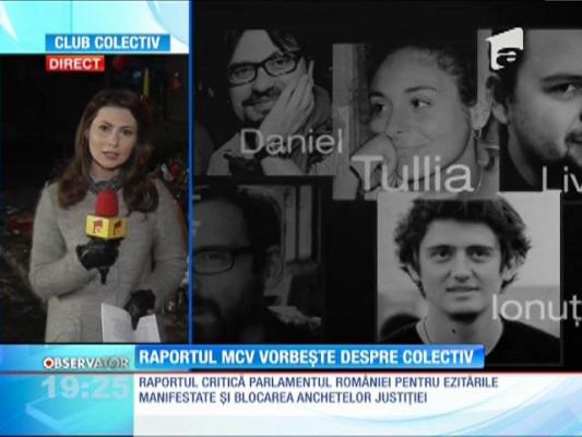 Tragedia din Colectiv a ajuns în raportul anual MCV