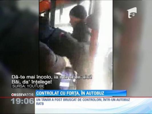 A vrut să scape de amendă, dar putea să se aleagă cu o bătaie. Un tânăr prins într-un autobuz RATB fără bilet a fost bruscat de controlori