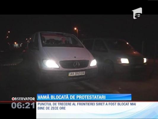Blocaj în Vama Siret din cauza unui protest la frontiera cu Ucraina