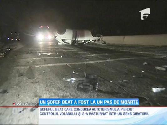 Un șofer băut a fost la un pas de moarte pe o șosea din Ilfov