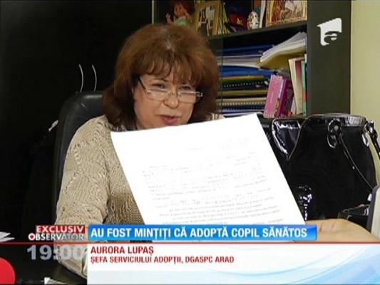 EXCLUSIV! CAZ HALUCINANT! Au mințit o familie că adoptă un copil sănătos!