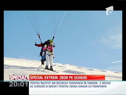 Special! Parapanta pe schiuri, o provocare pentru orice amator de sport de iarnă