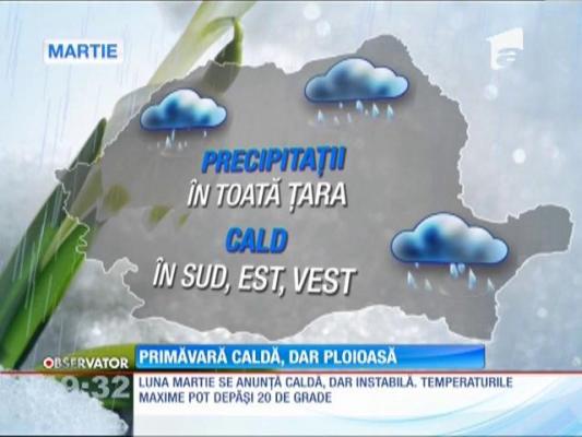 Cel mai cald februarie din ultimii 55 de ani. Vine, vine primăvara, dar cu multe ploi!
