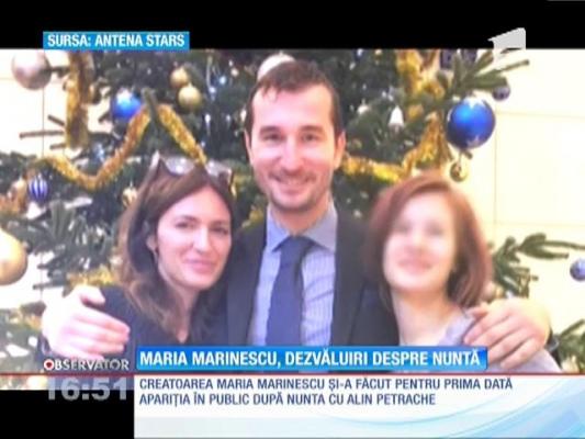 Creatoarea Maria Marinescu, dezvăluiri despre nunta extrem de intimă