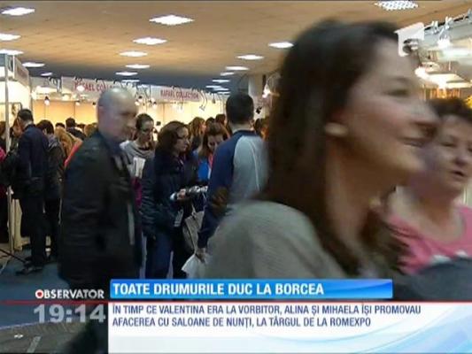 Fosta, actuala şi poate viitoarea soţie a lui Cristi Borcea, toate şi-au dat întâlnire la salonul de nunţi din Bucureşti