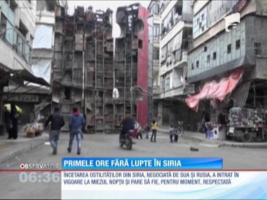 Primele ore fără lupte în Siria