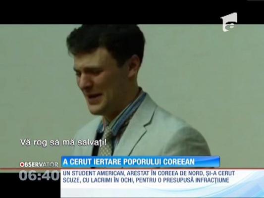 Un american arestat în Coreea de Nord şi-a cerut iertare cu lacrimi pe obraji