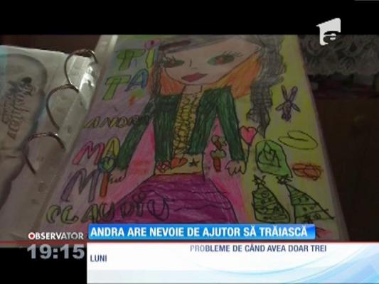 Andra, o fetiță din Botoșani, are nevoie de ajutor ca să trăiască