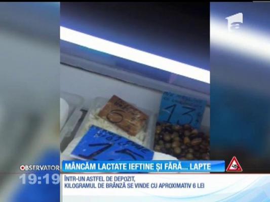 În depozitele antrefrig din Bucurreşti se vând produse lactate din orice altceva, numai din lapte nu
