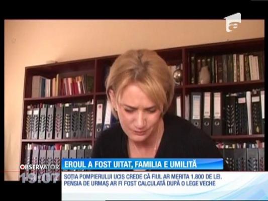 Fiul pompierului din Constanţa mort la datorie a primit o pensie de urmaş de câteva sute de lei, pentru că tatăl lui n-ar fi murit la datorie