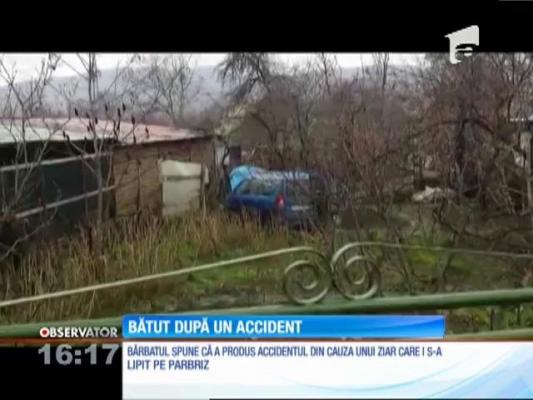 Prahova. Un şofer a ajuns din trafic, cu tot cu maşină, în curtea unor localnici. În loc să-l ajute, oamenii l-au luat la bătaie pe bărbat