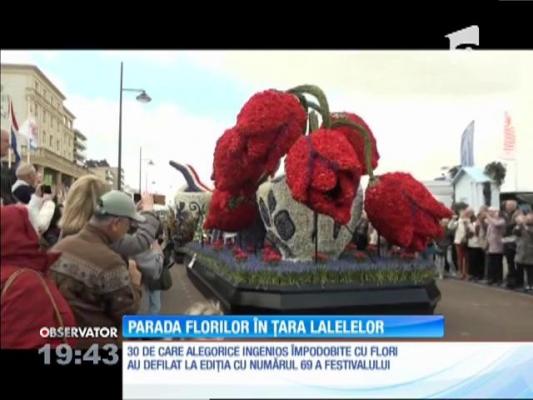 Parada spectaculoasă la ediţia cu numărul 69 a Festivalului florilor din Olanda