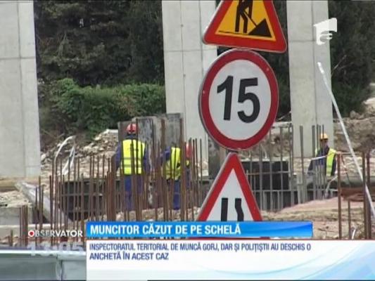 Un muncitor din Târgu-Jiu a căzut de pe schelă