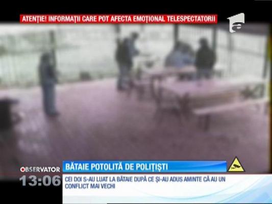După câteva beri, doi bărbați s-au luat la bătaie pe o terasă din Dej