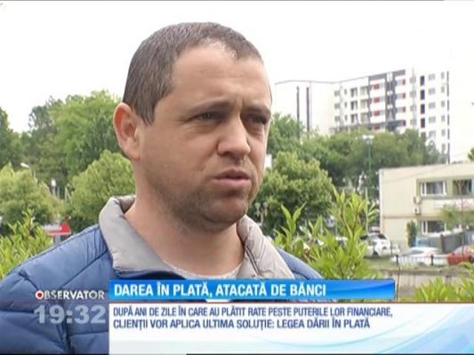 Darea în plată, atacată de bănci