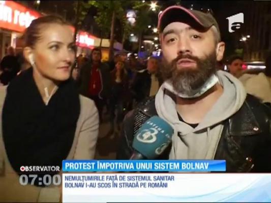 Nemulţumirile faţă de sistemul sanitar bolnav i-au scos în stradă pe români