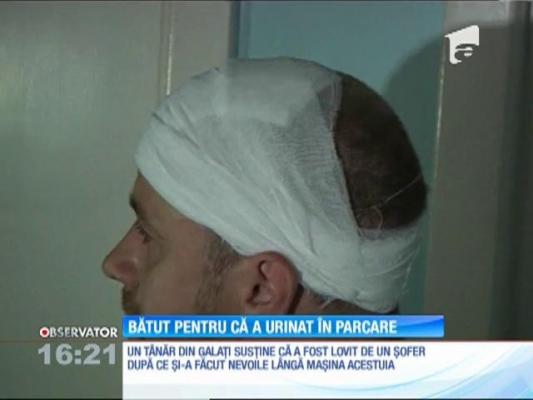 Bătut pentru că a urinat în parcare