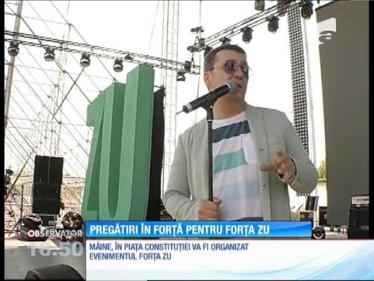 Ultimele pregătiri pentru Forţa ZU. B.U.G. Mafia, Carla's Dreams, Delia sau Florin Ristei vor urca pe scena din Piaţa Constituţiei