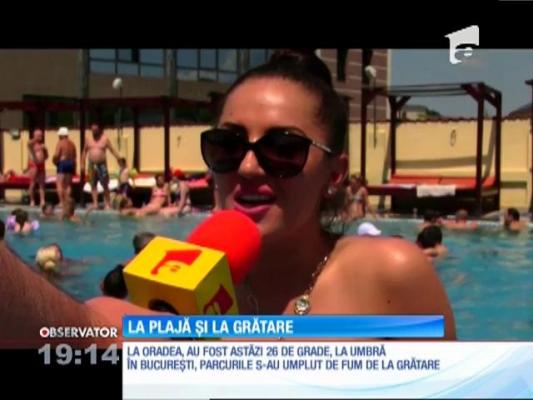 Cine nu a ieşit la iarnă verde, a dat fuga la piscină. În sfârşit, după atâtea zile ploiase, soarele a ars cu putere