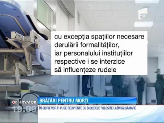 Statul face ordine pe lumea cealaltă. Brăţări pentru morţi şi recipiente cu substanţele folosite la îmbălsămare puse în sicriu, sunt doar câteva dintre regulile unui proiect al Ministerului Sănătăţii