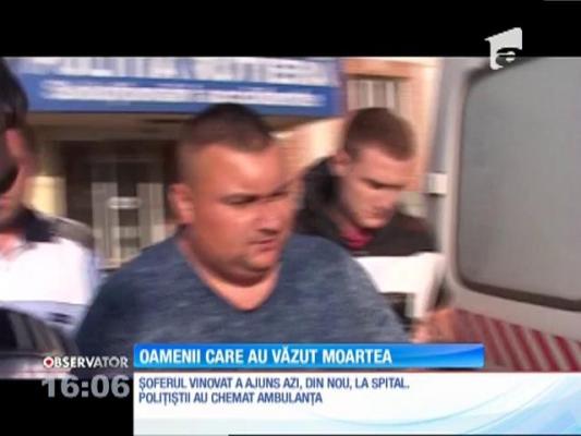 Şoferul care a ucis un om şi a lovit doi pietoni a ajuns la spital