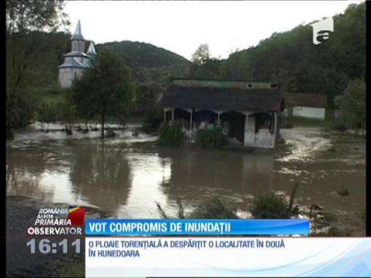Vot compromis de inundații. Timp de ore întregi oamenii nu au putut ajunge la secţia de votare