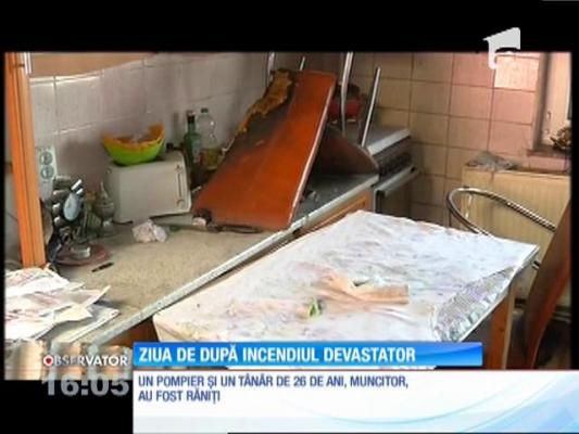 Ziua de după incendiul devastator din Bacău