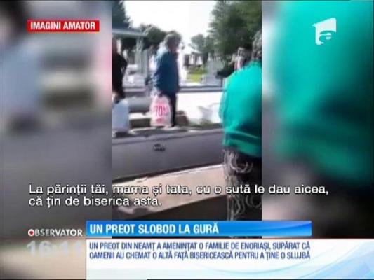 Un preot s-a certat ca la uşa cortului cu o familie de enoriaşi, într-un cimitir din Neamţ