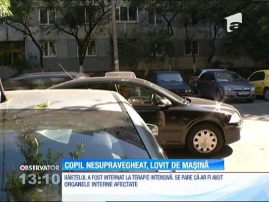 Un copil de trei ani a fost lovit de o mașină, în Capitală