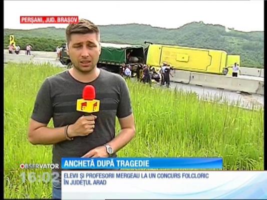 Autocarul implicat în accidentul din Perşani mergea la un festival folcloric, la Arad