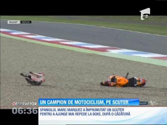 Marc Marquez, cursa pe scuter